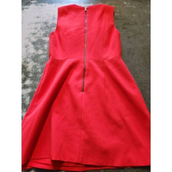 Alice + Olivia Asymmetrical Callie Dress Cherry sz 0 - Picture 5 of 6